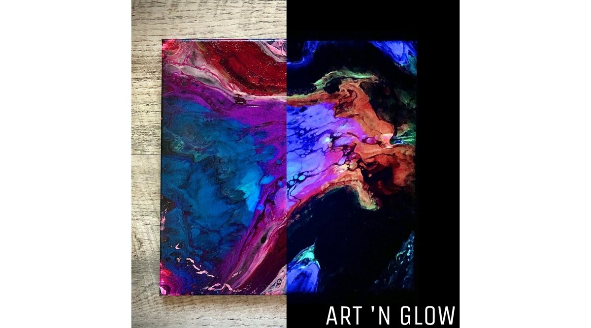How To Paint A Galaxy - Glow In The Dark Acrylic Painting - Art 'N