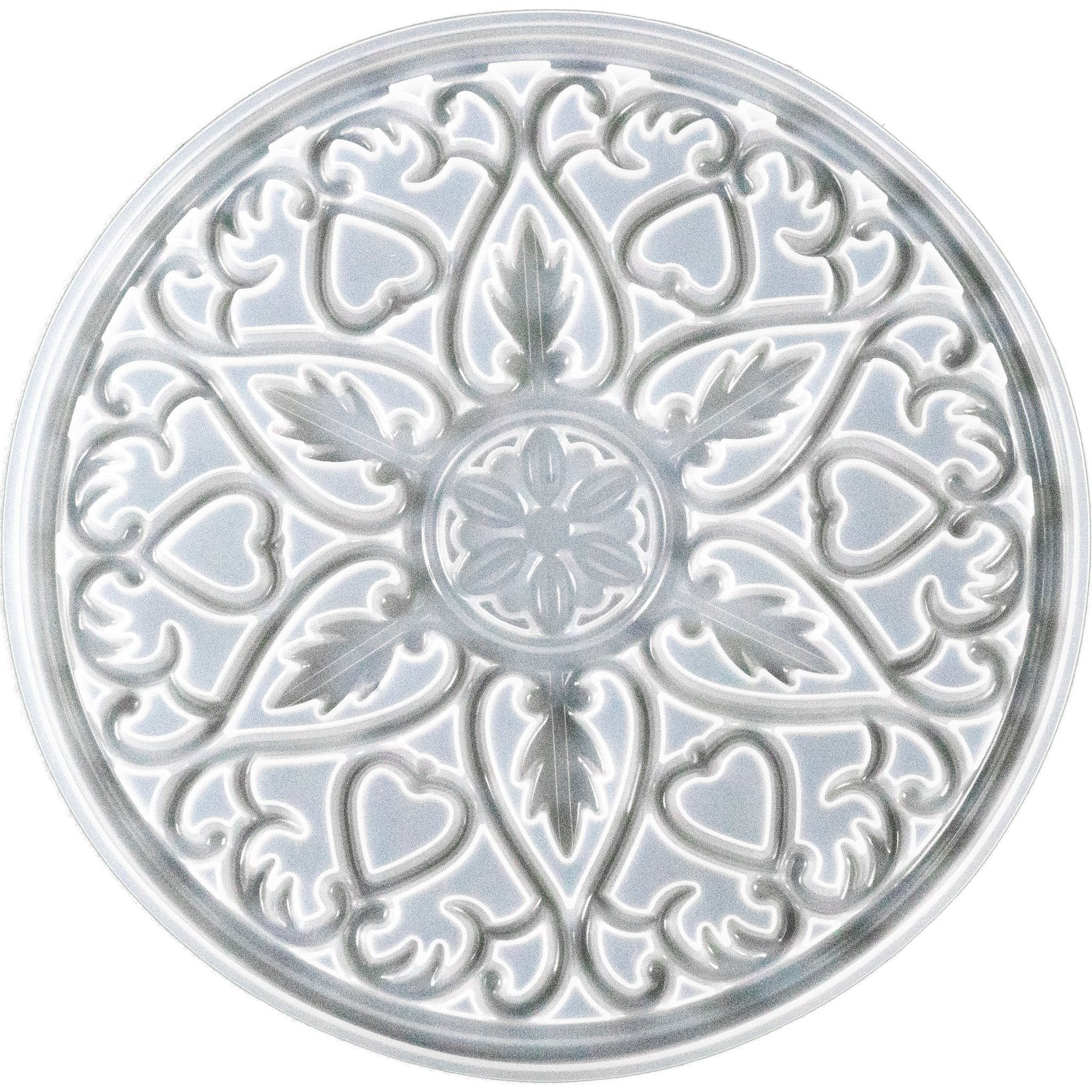 Concrete Coaster Mold Mandala Resin Tray Mold Silicone Mold for