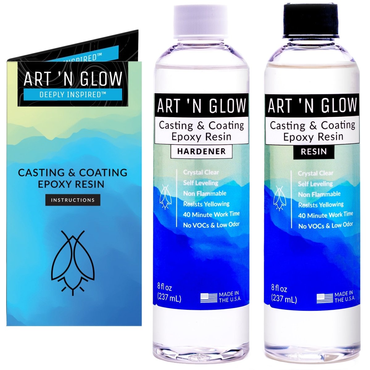 art 'n glow 16 oz resin kit with included instructions