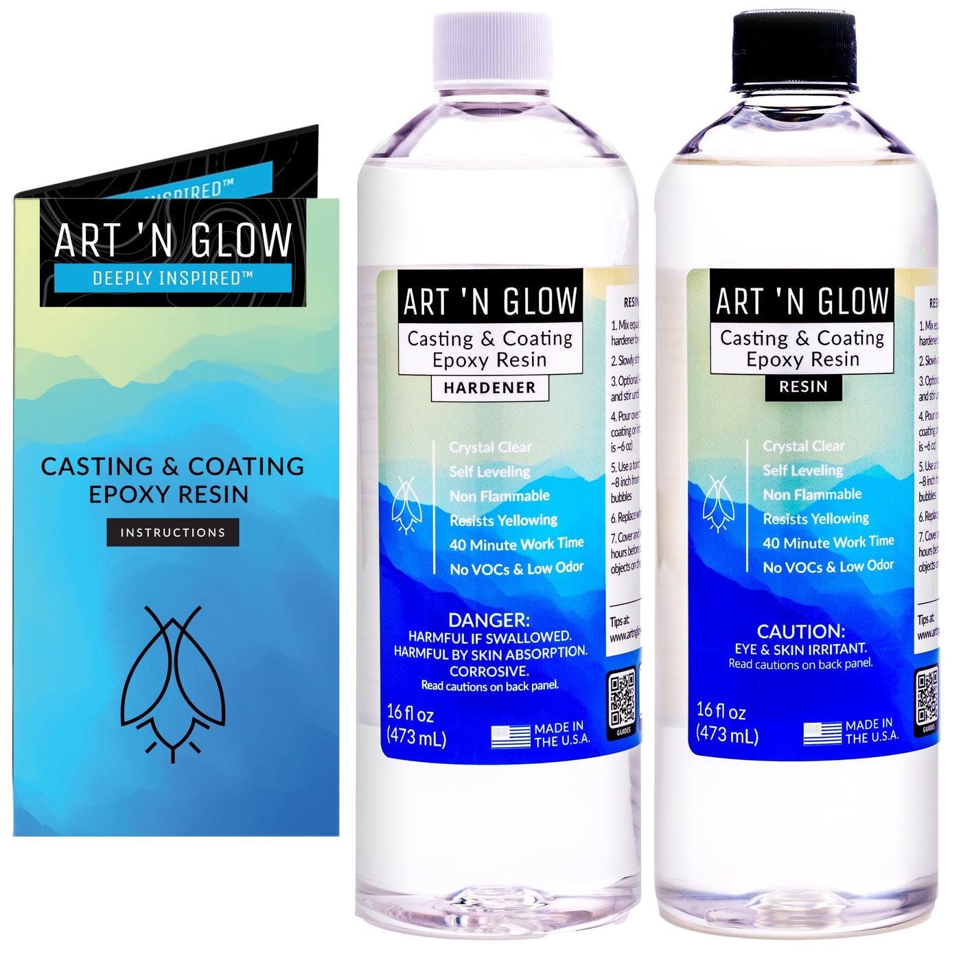 Art &n Glow Clear Casting and Coating Epoxy Resin - 32 Ounce Kit, Size: 32 oz